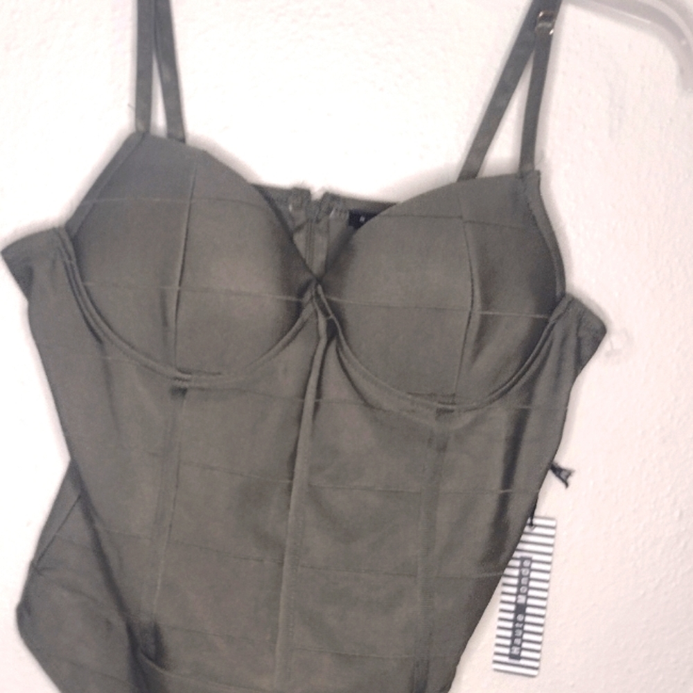 Olive green bodysuit